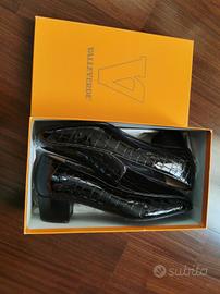 Valleverde mocassini in vera pelle effetto cocco