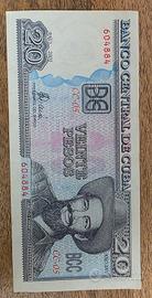 banconota 20 pesos cubani
