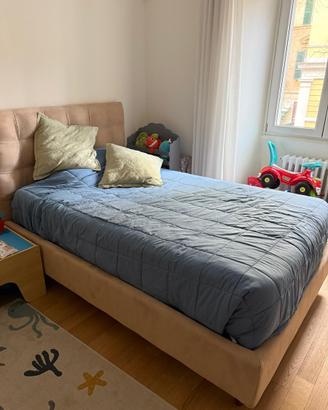 Letto di velluto 1 piazza e mezza