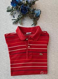 Polo -Lacoste-Uomo-Righe-TG XL-Rossa!
