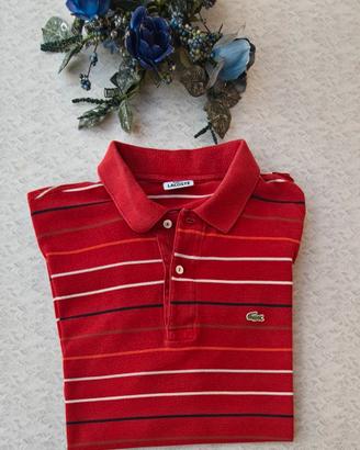 Polo -Lacoste-Uomo-Righe-TG XL-Rossa!