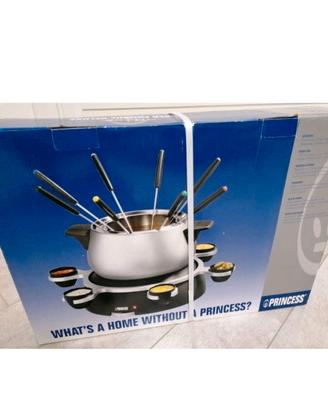 Set Fonduta Elettrica Princess Silver Fondue Delux