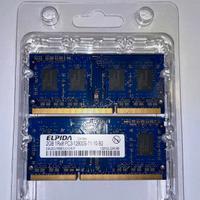 ELPIDA 2x2GB KIT DDR3 RAM SODIMM PC3-12800 204 pin
