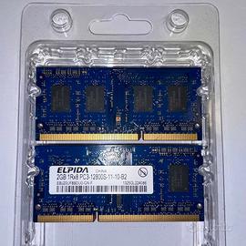 ELPIDA 2x2GB KIT DDR3 RAM SODIMM PC3-12800 204 pin