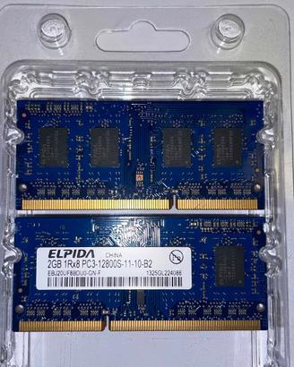 ELPIDA 2x2GB KIT DDR3 RAM SODIMM PC3-12800 204 pin