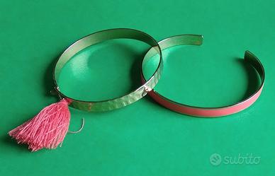 coppia di braccialetti rosa