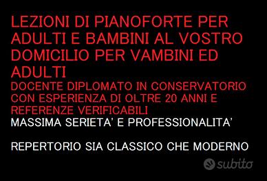 Insegnante pianoforte Sesto San Giovanni