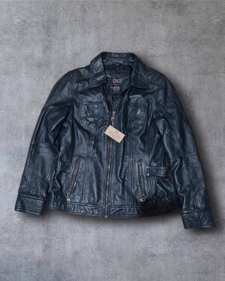 giacca di pelle vintage 90's racing