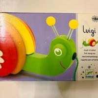 DJECO Luigi Lumaca Gioco da tirare Legno +18m