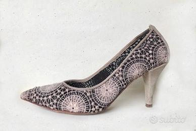 Décolleté pizzo e camoscio estive n.37