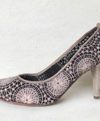 Décolleté pizzo e camoscio estive n.37