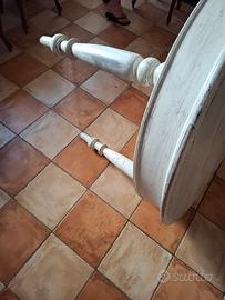 vecchi tavolo da osteria ovale 