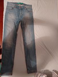 Jeans Benetton chiaro uomo taglia 44