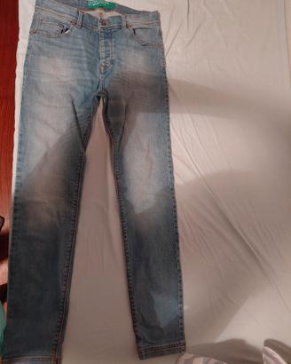 Jeans Benetton chiaro uomo taglia 44