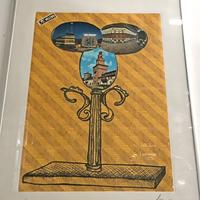 Enrico Baj "la torre" 1974 originale firmato