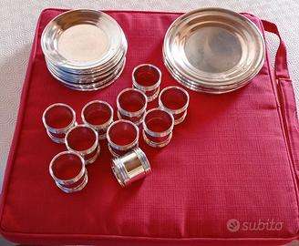 Portatovaglioli, piattini ,sottobicchieri  Alpacca