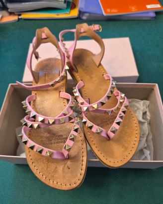 Sandali infradito MIM MAR n. 35 rosa/oro