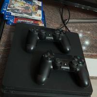 Ps4 slim 500gb + 2 joystick +30 giochi