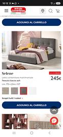 Letto matrimoniale Selene nuovo