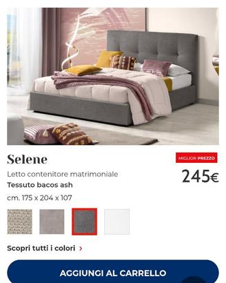 Letto matrimoniale Selene nuovo