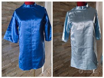 2 mini abiti in raso per recite, Carnevale, sfilat