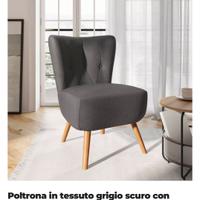 Coppia di poltrone DEGHI - grigio scuro/mod LUISA