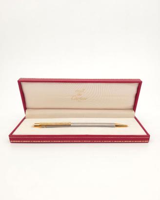 Penna Sfera Cartier Santos Acciaio Oro Custodia