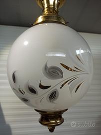 Lampadario sospensione vetro diametro 24 cm