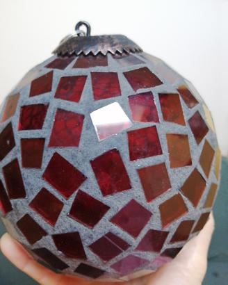 Sfera d'arredo in mosaico di vetro 