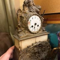 Orologio antico francese da camino con campana – f