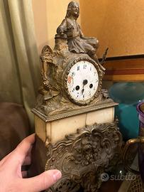 Orologio antico francese da camino con campana – f