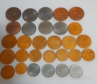 Lotto da collezione di monete storiche in Franchi