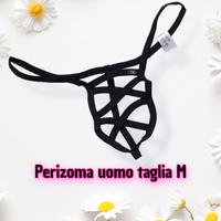 Perizoma uomo nero strig filo