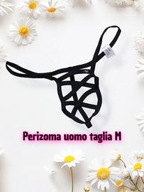 Perizoma uomo nero strig filo