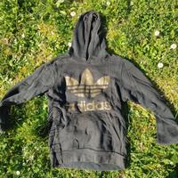 Felpa nera Adidas taglia XS largo. 42 cm