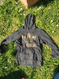 Felpa nera Adidas taglia XS largo. 42 cm