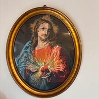 Quadro  ricamato punto croce vintage