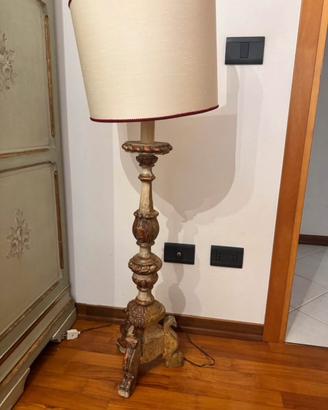 antica lampada  candeliere  da terra