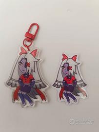 Bundle Vaggie Hazbin hotel  keychain + sticker