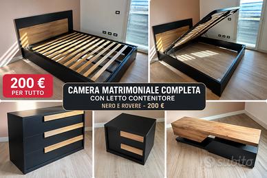 Camera matrimoniale completa con letto contenitore