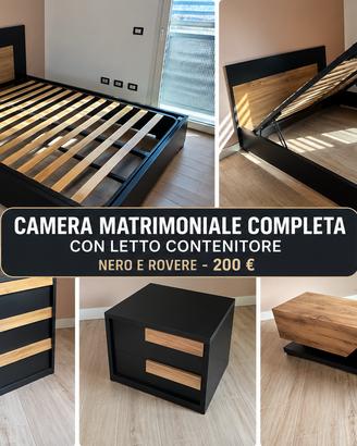 Camera matrimoniale completa con letto contenitore