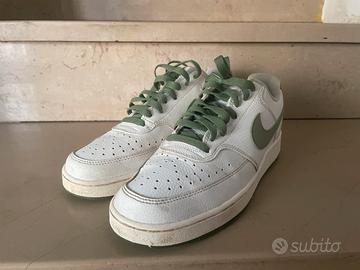 nike court vision low bianche verdi