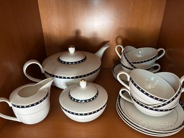 Servizio da tea da 6 in porcellana mai usato