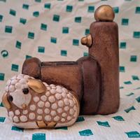 Thun Fontana con pecora Presepe classico no scatol