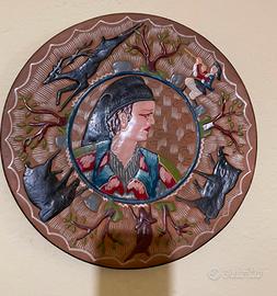 Antico piatto ceramica Sarda