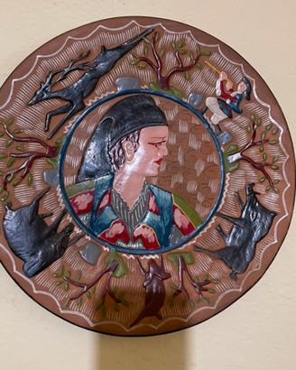 Antico piatto ceramica Sarda
