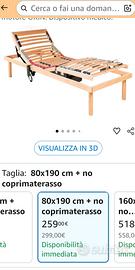 RETE SINGOLA MOTORIZZATA in legno di faggio 