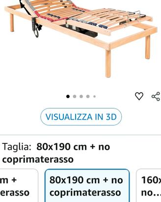 RETE SINGOLA MOTORIZZATA in legno di faggio 