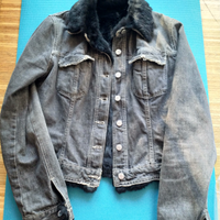 Giubbino jeans con interno pelliccia