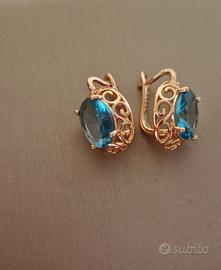 orecchini vintage in oro 14 k laminato 